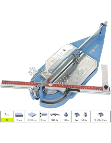 TILE CUTTER MACHINE MANUAL PULL HANDLE SIGMA 3L CUTTING LENGHT 55 CM