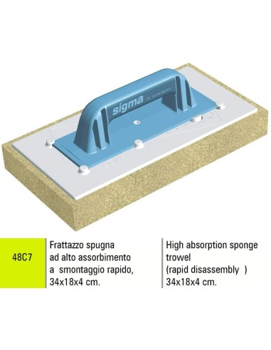 FRATTAZZO SPUGNA AD ALTO ASSORBIMENTO 30X18X4 cm SIGMA 48C7