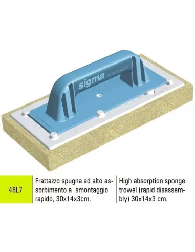 FRATTAZZO SPUGNA SIGMA AD ALTO ASSORBIMENTO 30X14X3 cm SIGMA 48L7T