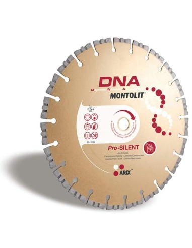 DISCO DIAMANTATO 350 MM SILENZIATO MONTOLIT DNA LXS350 PER CALCESTRUZZO EDILIZIA