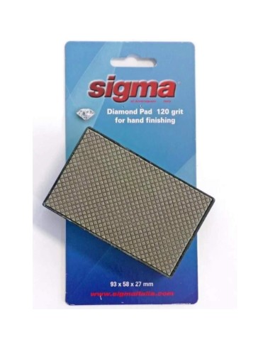 1 - DIAMOND HAND PAD FOR SMOOTHING EDGES 120 GRIT SIGMA 72H1