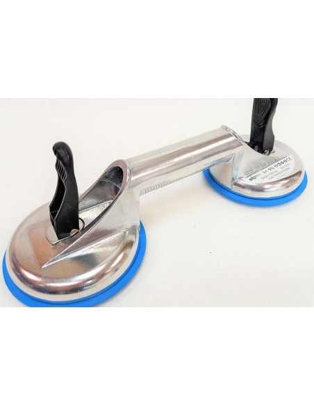 2 - DOUBLE ALLUMINIUM SUCTION CUP 51L Ø120MM STRONG LOCKING CAPACITY MAX 80KG
