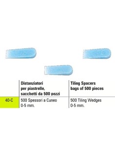 1 - TILING WEDGES PLASTIC SPACERS SIGMA 40-C BAGS OF 500 PICES THICKNESS mm 0 - 5 mm
