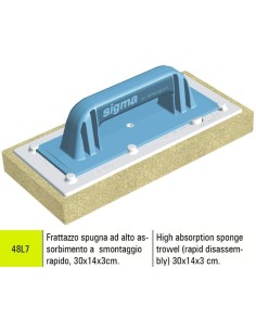 1 - HIGH ABSORPTION SPONGE TROWEL WITH CUTS SIGMA 48L7T 30X14X3 cm