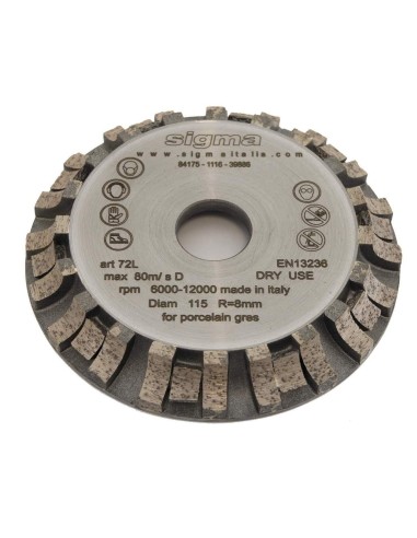 1 - GRINDING WHEELS 72L 115 mm radius 8 FOR SIGMA JOLLY EDGE 37A2D 37A2PD