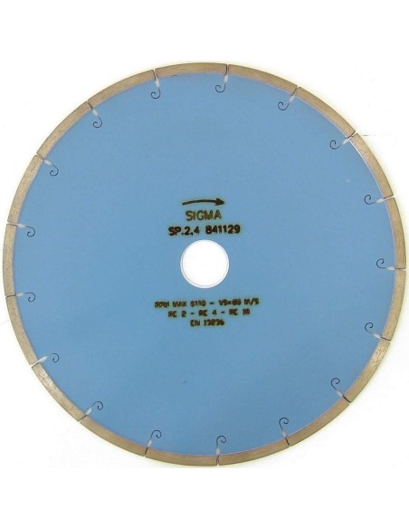 1 - DIAMOND BLADE SIGMA 86C GRES GRANITE Žÿ230 30mm HOLE 2.1mm THICK FOR WET CUTTING