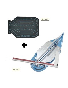 Tagliapiastrelle SIGMA 4bu cm70 incisione trazione + tappetino per mosaico 64b2