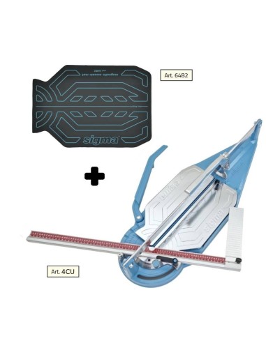 Tagliapiastrelle SIGMA 4cu cm84 incisione trazione + tappetino per mosaico 64b2