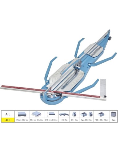 Tagliapiastrelle SIGMA 4en cm125 incisione a spinta+valigia tela con ruote 43e2