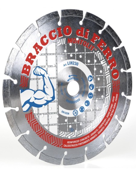DISCO DIAMANTATO LASERMONT MONTOLIT LIH 230 MM PER CALCESTRUZZO GRANITO PORFIDO