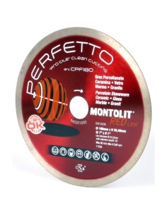DISCO DIAMANTATO 230 MM MONTOLIT CPF230 PER GRES CERAMICA DELICATA VETRO MARMO GRANITO