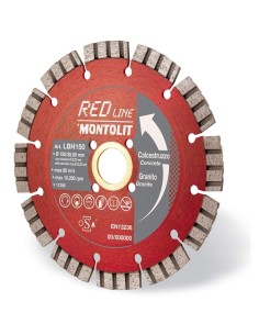 DISCO DIAMANTATO 180 MM MONTOLIT LASERMONT LBH180 PER CALCESTRUZZO GRANITO PORFIDO PIETRE DURE