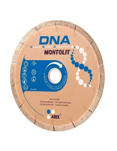 DISCO DIAMANTATO 200 MM MONTOLIT DNA SCX200 PER GRES CERAMICA GRANITO