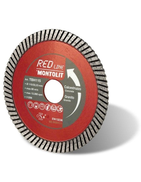 DISCO DIAMANTATO 115 MM MONTOLIT TURMONT TBH115 PER CALCESTRUZZO E GRANITO