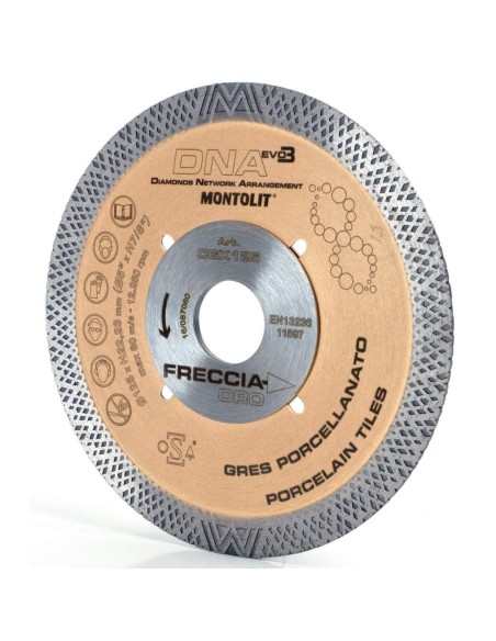 DISCO DIAMANTATO 125 MM MONTOLIT DNA CGX125 PER GRES E CERAMICA DURA