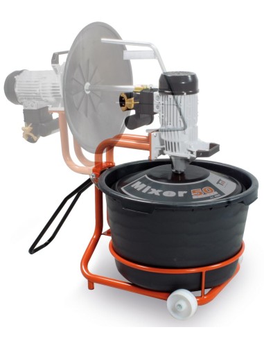 Miscelatore colla malta con frusta e secchio 115v 65lt Battipav mixer 50 super