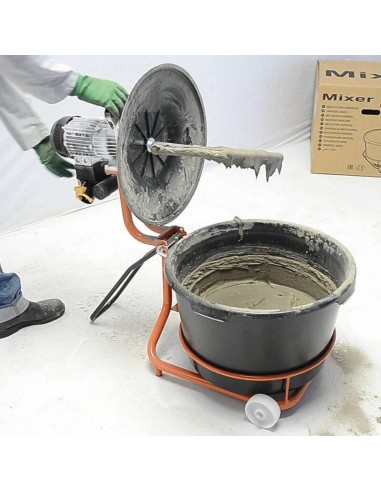 Miscelatore colla malta con frusta e secchio 115v 65lt Battipav mixer 50 super
