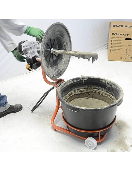 Miscelatore colla malta con frusta e secchio 115v 65lt Battipav mixer 50 super