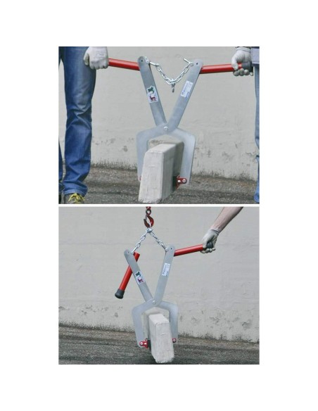 2 - KERB CLAMP FOR LIFTING HANDLING CONCRETE GRANIT KERB STONES MONTOLIT 16